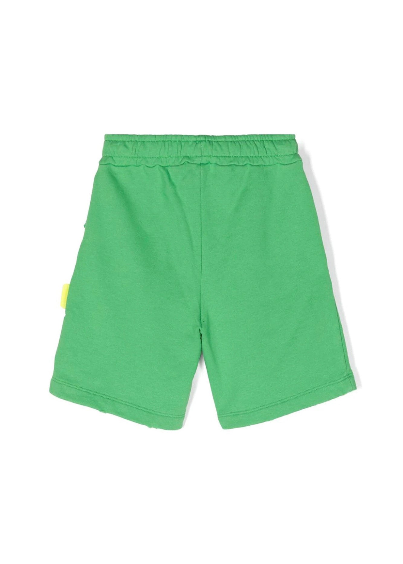 Barrow Kids Short Verde con Stampa Logo per Bambini