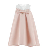 Blumarine Kids Abito con Maxi Fiocco Rosa per Bambine