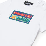Dsquared2 Kids T-Shirt Bianca con Logo per Neonati