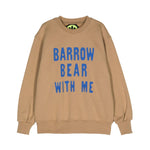 Barrow Kids Felpa Marrone con Stampa Scritta e Stampa Logo per Bambini