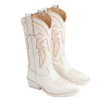 Jammers Stivale Nabuk Bianco in Pelle per Bambine