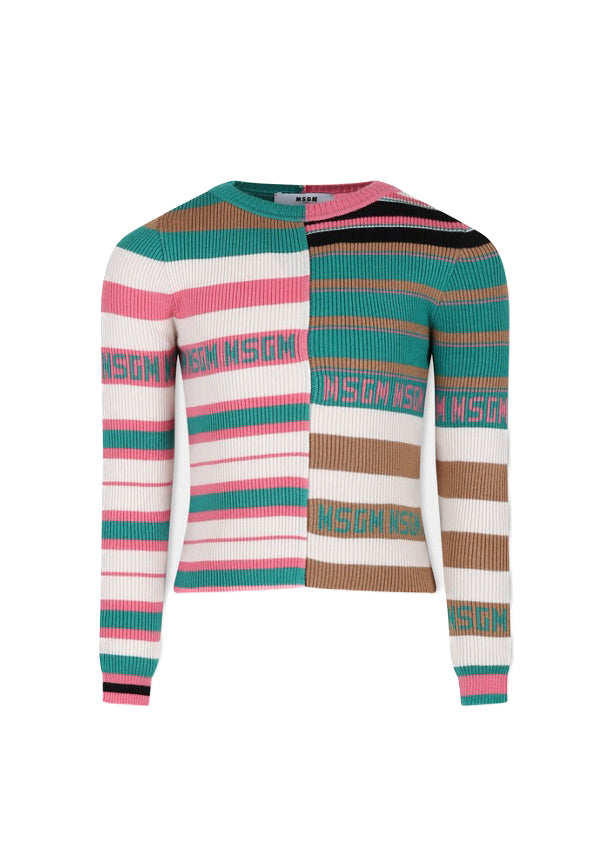 MSGM Kids Maglione Multicolor per Bambine