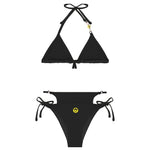 Barrow Kids Costume Bikini Nero con Logo per Bambine
