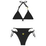 Barrow Kids Costume Bikini Nero con Logo per Bambine
