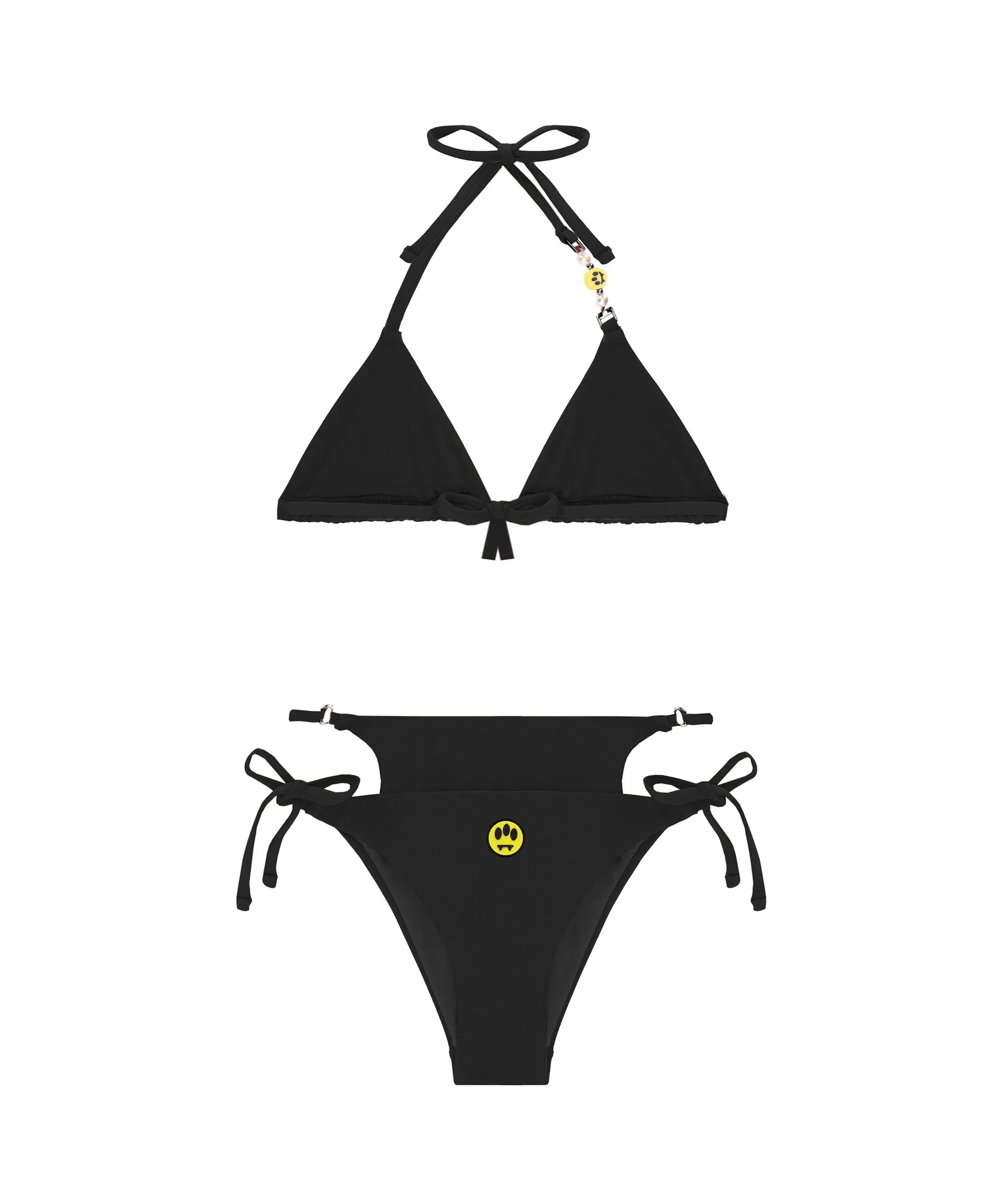 Barrow Kids Costume Bikini Nero con Logo per Bambine