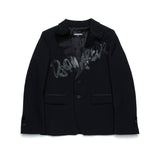 Dsquared2 Kids Giacca Blazer Nera con Logo per Bambini