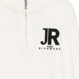 John Richmond Kids Maglione Bianco con Logo per Bambini