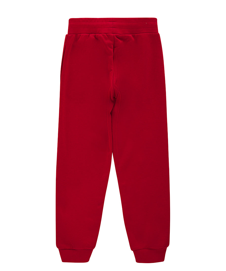 Iceberg Kids Pantaloni Joggers Rossi con Logo per Bambini (retro)