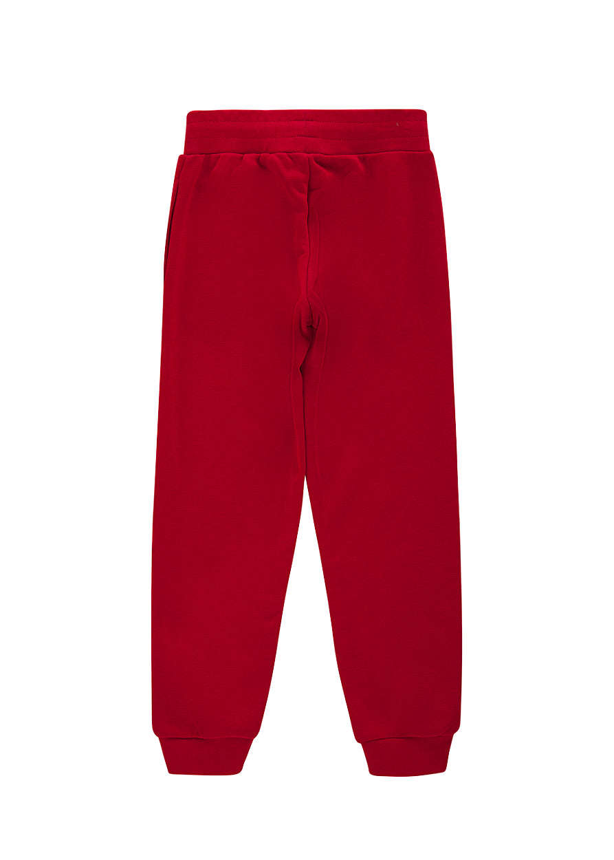 Iceberg Kids Pantaloni Joggers Rossi con Logo per Bambini (retro)