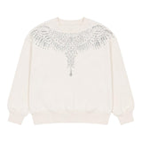 Marcelo Burlon County of Milan Kids Felpa Cocco con Applicazioni Strass Ali per Bambine