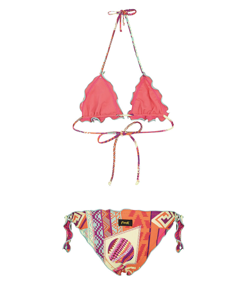 F**K Kids Costume a Triangolo Fantasia per Bambine