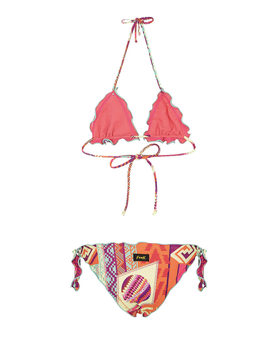 F**K Kids Costume a Triangolo Fantasia per Bambine