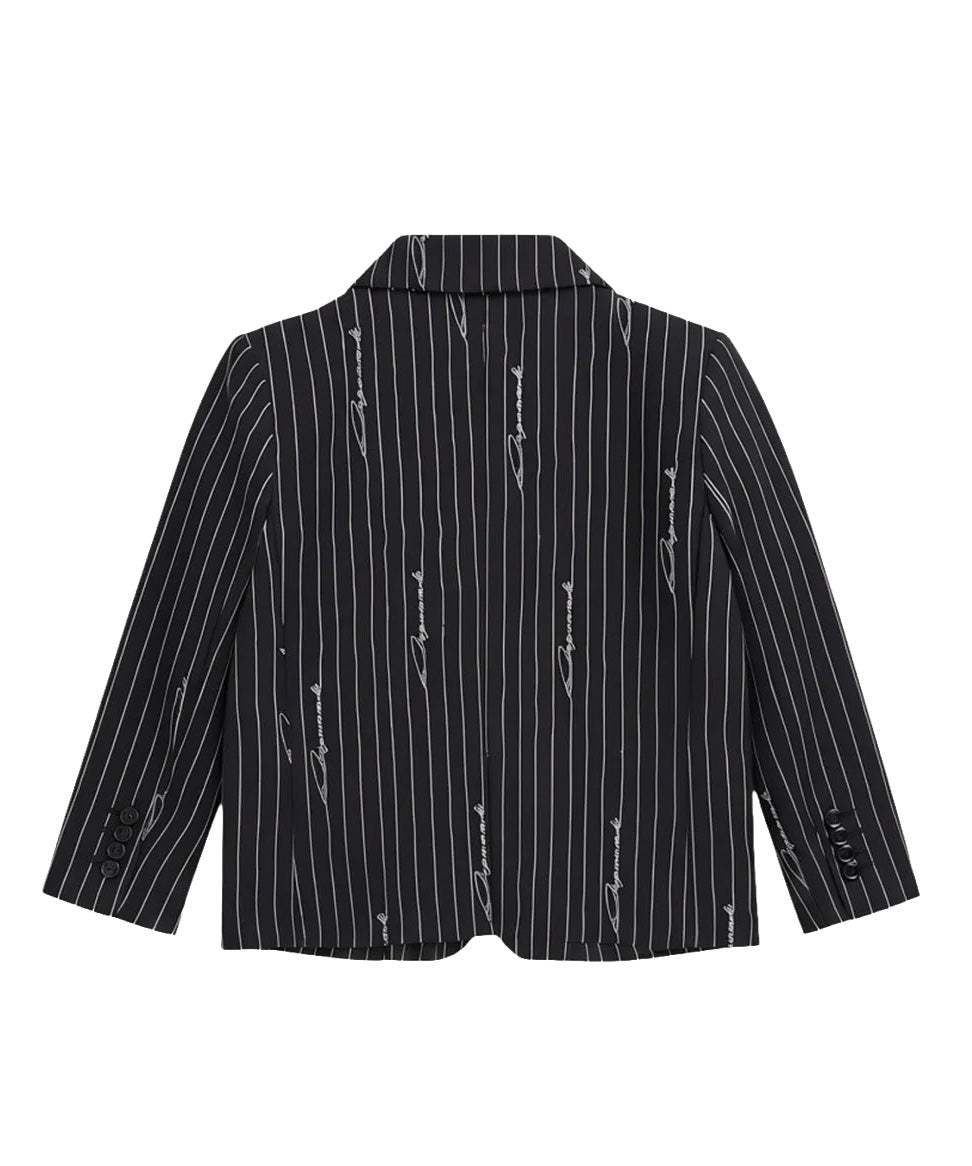 Dsquared2 Kids Giacca Nero Gessata Unisex