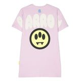 Barrow Kids Abito Rosa/Lavanda con Stampa Logo per Bambine