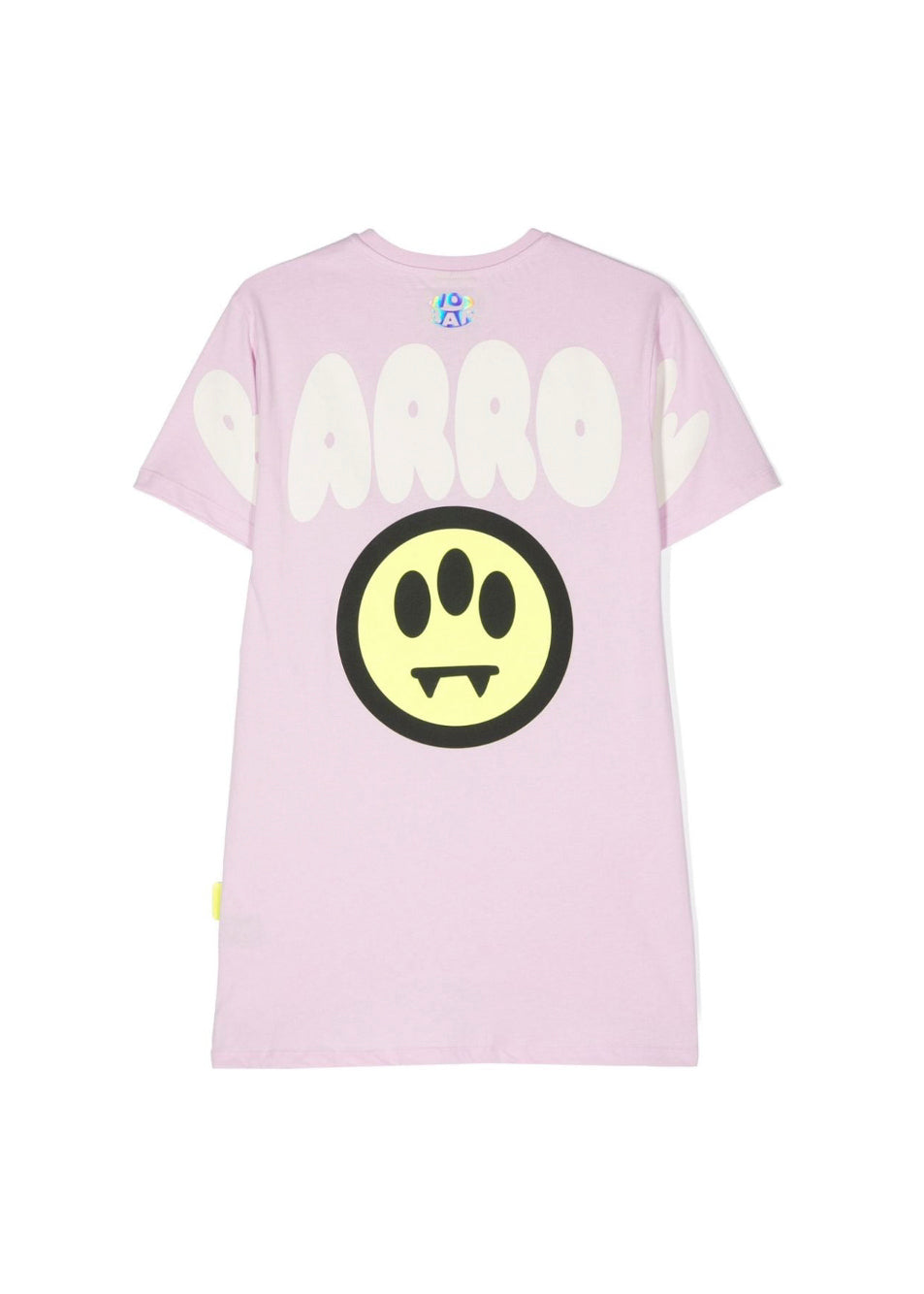 Barrow Kids Abito Rosa/Lavanda con Stampa Logo per Bambine