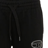 Diesel Kids Pantalone a Fondo Ampio Nero con Logo per Bambine