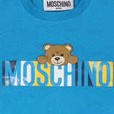 Moschino Kids Tutina Bluette con Stampa Colorful per Neonati