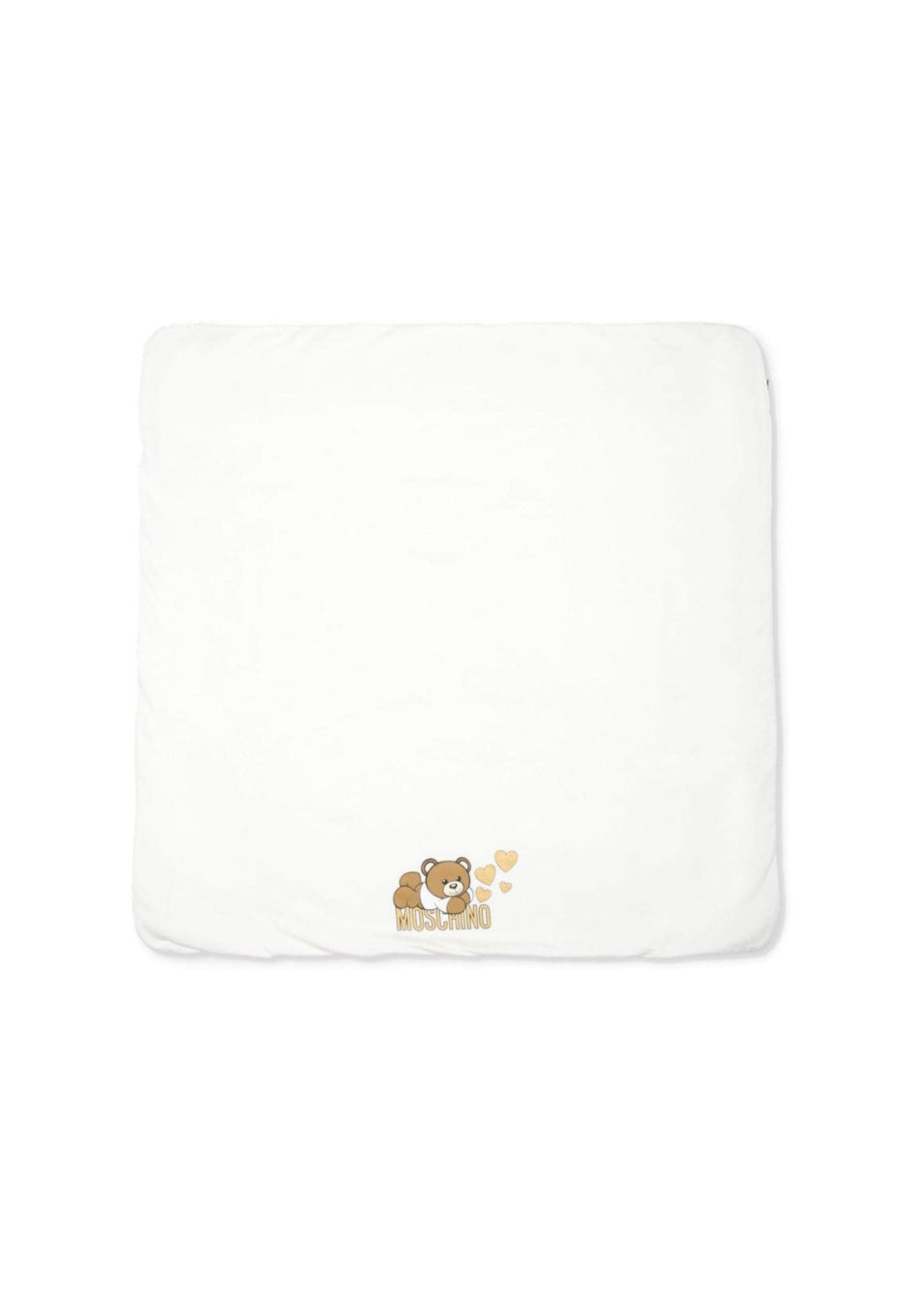 Moschino Kids Coperta Panna con Teddy Bear per Neonate 