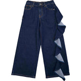 Vicolo Kids Pantaloni Denim con Ruches per Bambine