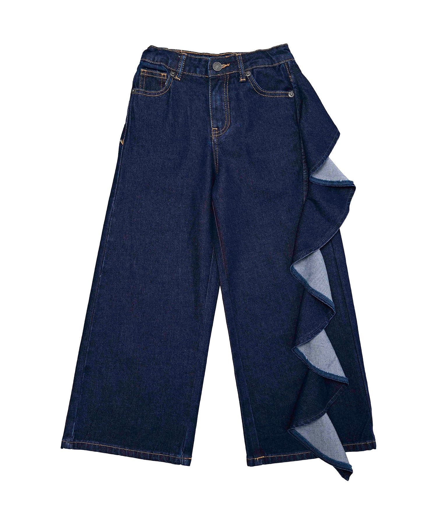 Vicolo Kids Pantaloni Denim con Ruches per Bambine