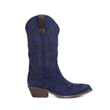 Jammers Camperos Stivale Alto in Denim per Bambine