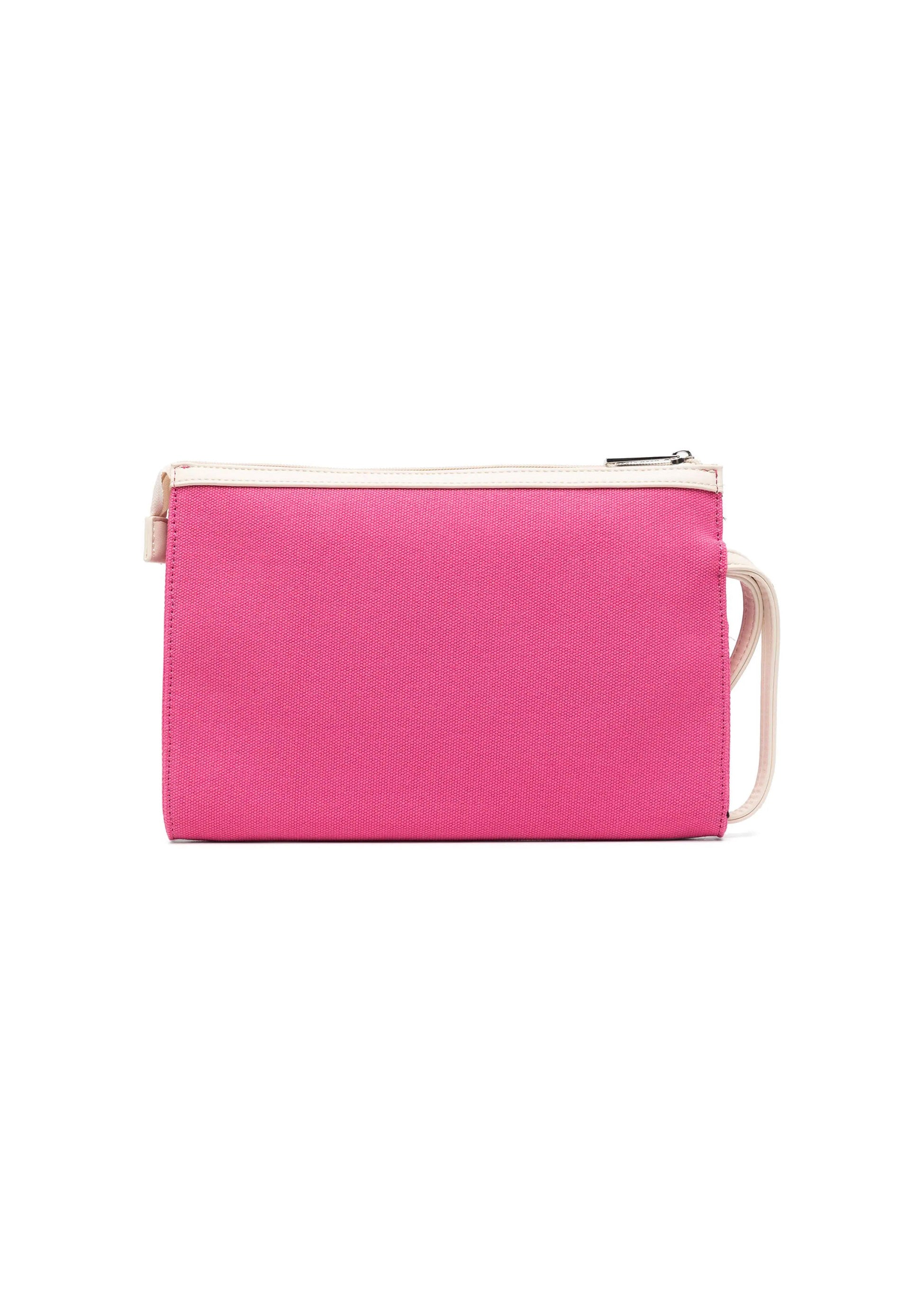 Msgm Kids Borsa Clutch Fuxia con Stampa Logo