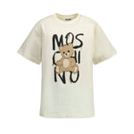 Moschino Kids T-Shirt Avorio con Stampa per Bambini