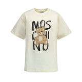 Moschino Kids T-Shirt Avorio con Stampa per Bambini