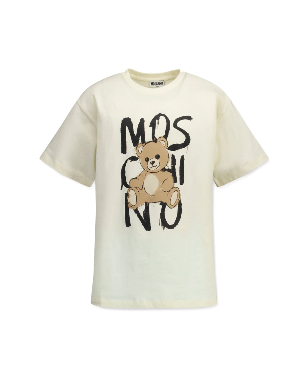 Moschino Kids T-Shirt Avorio con Stampa per Bambini