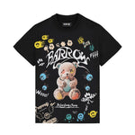 Barrow Kids t-Shirt Nero con Stampa Logo All-Over Unisex