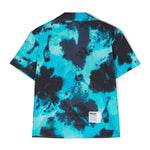 MSGM Kids Camicia Turchese Tie Dye per Bambini
