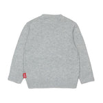 Diesel Kids Maglioncino Grigio Melange con Logo Oval-D per Neonati