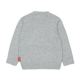 Diesel Kids Maglioncino Grigio Melange con Logo Oval-D per Neonati