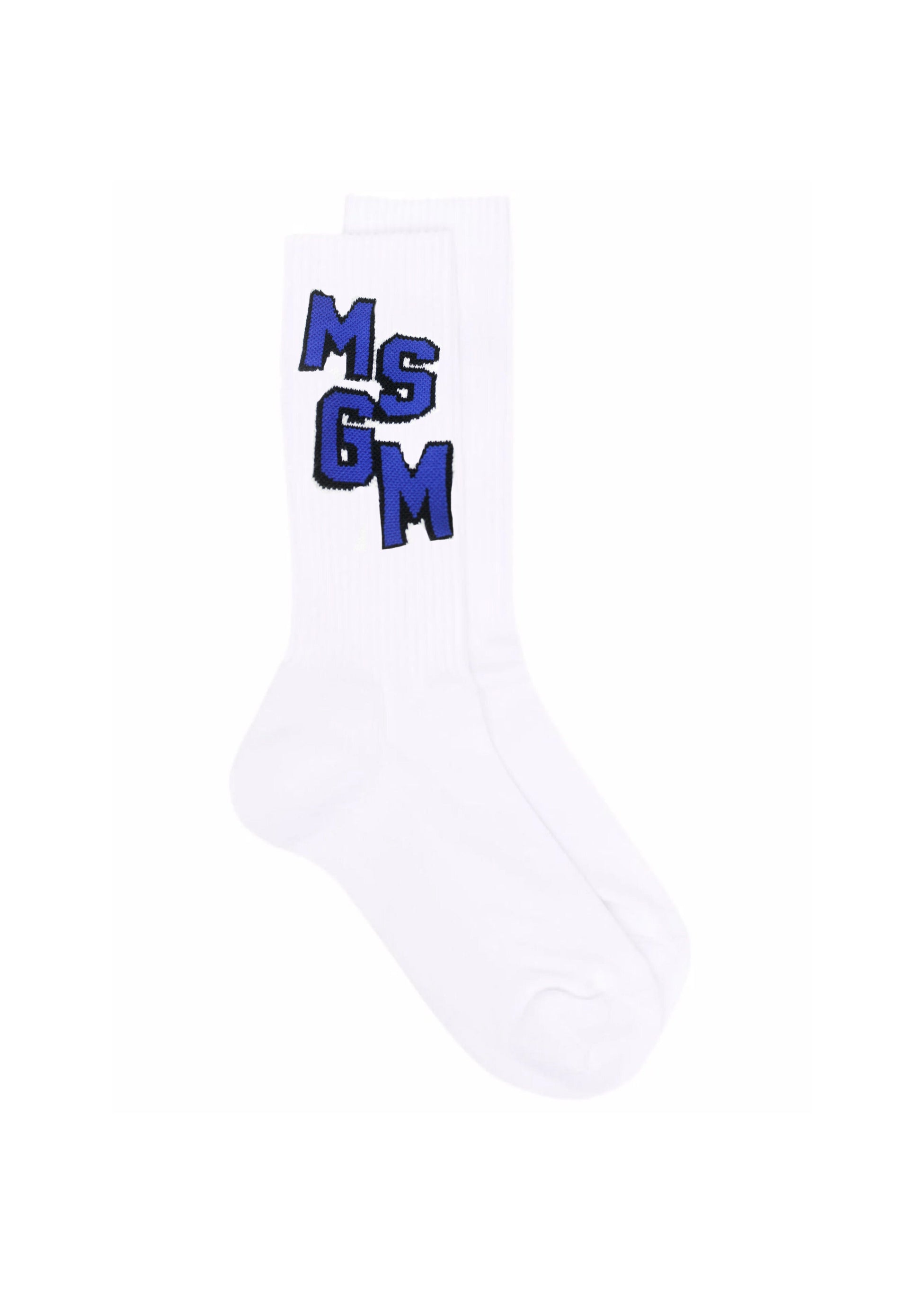 MSGM Kids Calzini Crema con Intarso Logo