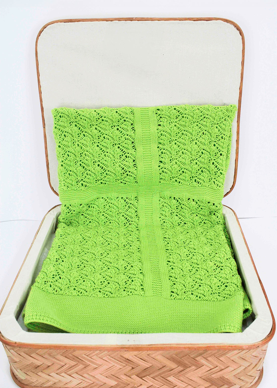 Le Coconne Coperta Verde per Neonate (fronte)