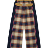 Dsquared2 Kids Pantalone Grigio Fantasia a Quadri per Bambine