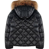 Blauer Kids Giubbino Nero Blauer Lotus Junior Cappuccio con Pelliccia per Bambine