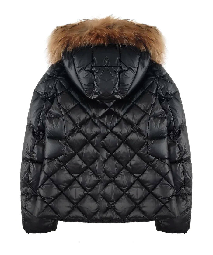 Blauer Kids Giubbino Nero Blauer Lotus Junior Cappuccio con Pelliccia per Bambine