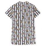 Moschino Kids Abito Bianco/Nero con Teddy Bear per Bambine (retro)
