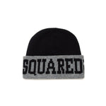 Dsquared2 Kids Cappello Beanie Nero con Logo Jacquard per Bambini