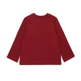 Diesel Kids T-Shirt Bordeaux con Stampa Rosa per Neonate
