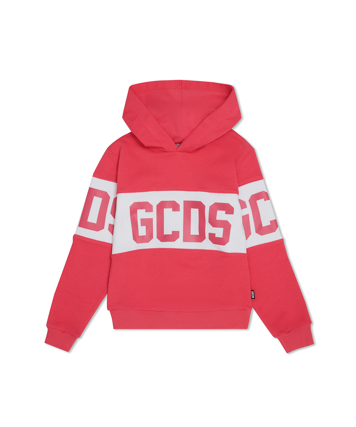 Gcds Kids Felpa con Cappuccio Fuxia  con Stampa a contrasto per Bambine