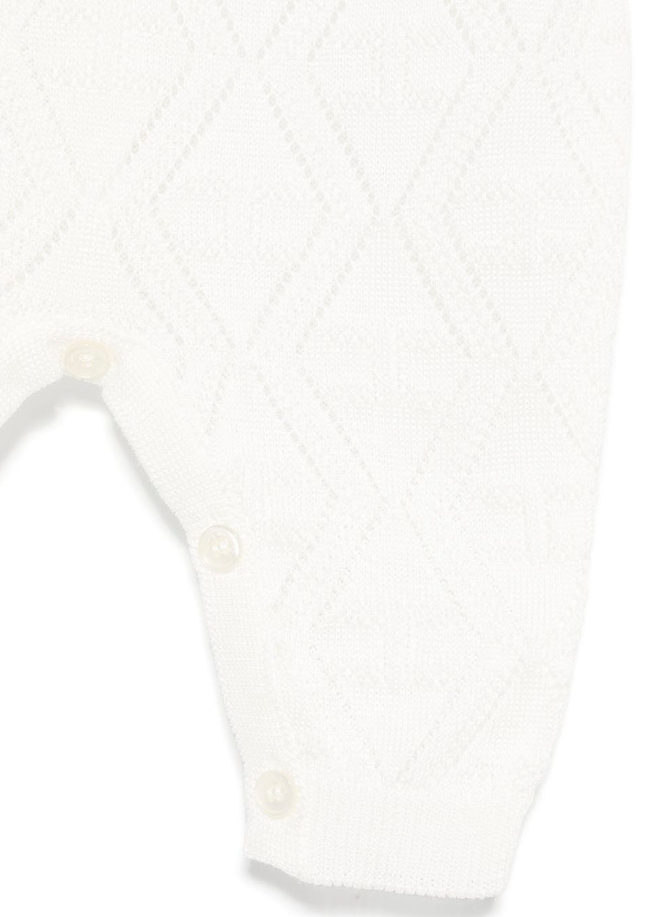 Elisabetta Franchi La Mia Bambina Tutina Panna Pointelle per Neonate