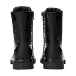 Elisabetta Franchi La Mia Bambina Anfibi Neri con Logo Monogram per Bambine (retro)