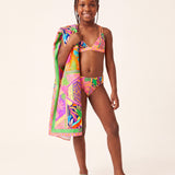 4Giveness Kids Costume Due Pezzi Fantasia Pop Foulard per Bambine
