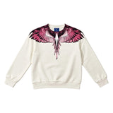 Marcelo Burlon County of Milan Kids Felpa Cocco con Ali Fucsia per Bambine