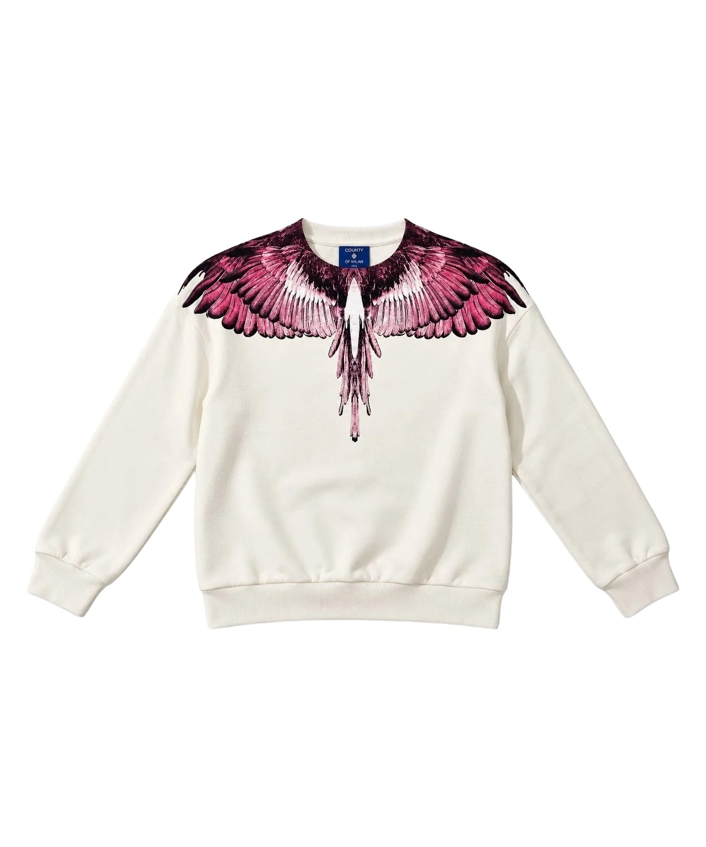 Marcelo Burlon County of Milan Kids Felpa Cocco con Ali Fucsia per Bambine