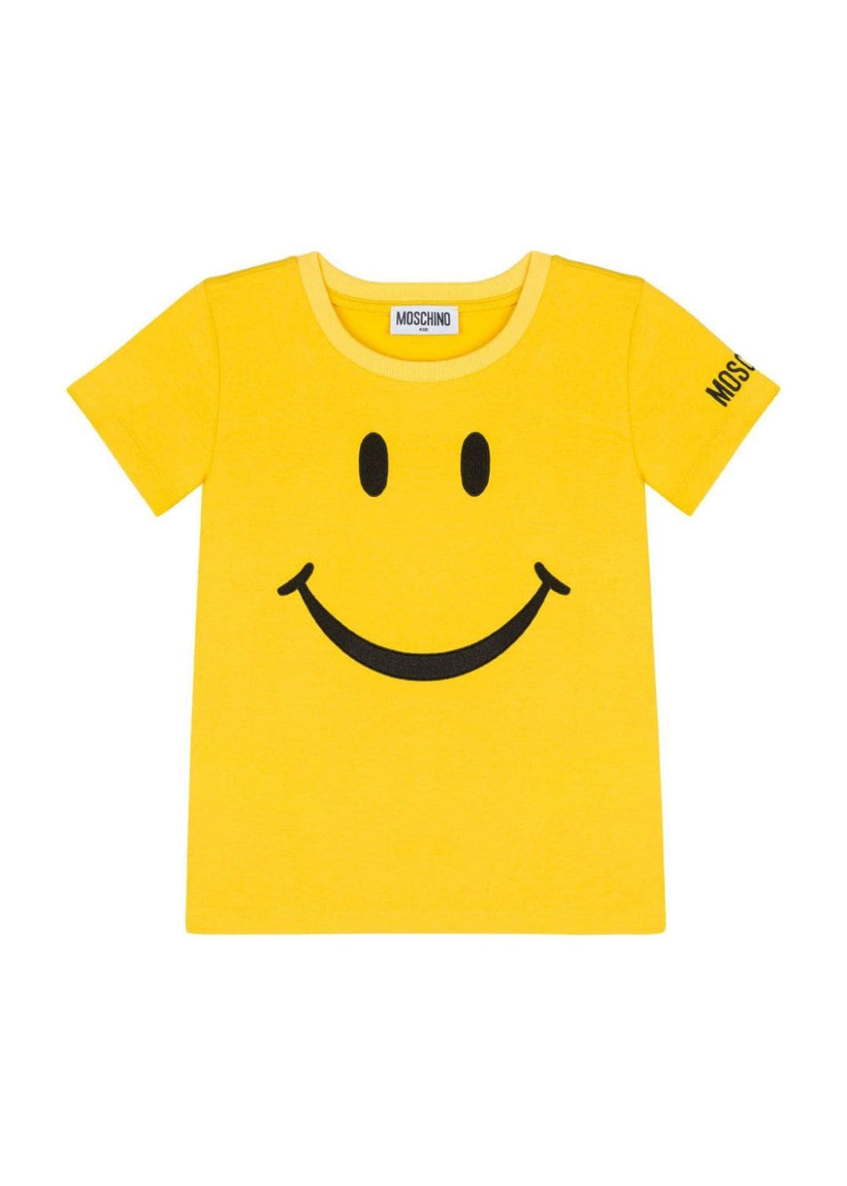 Moschino Kids T-shirt Gialla con Smile per Bambini 