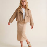 Elisabetta Franchi La Mia Bambina Powder Pink Lounghette Skirt for Girls