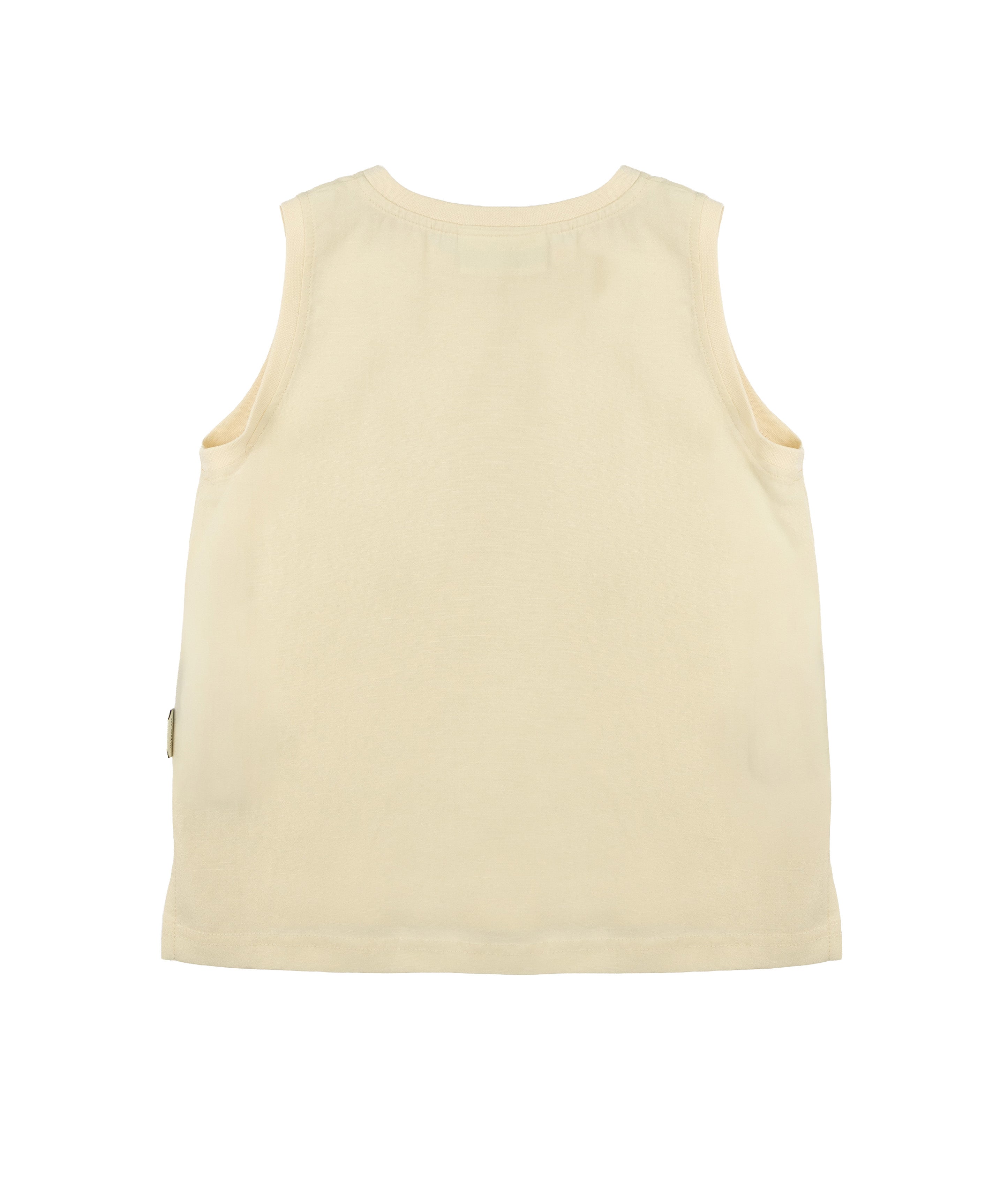 Yes London Kids Canotta Beige Monocolore per Bambini
